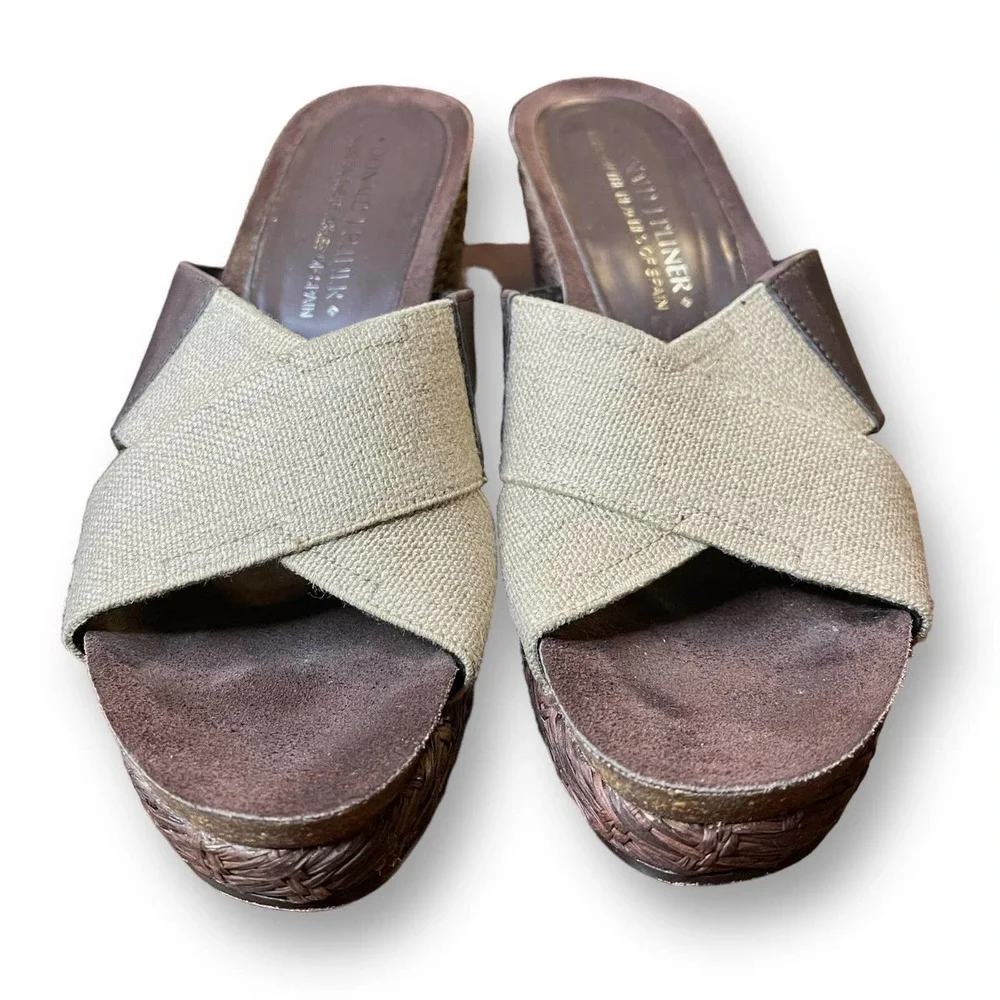 Donald J Pliner Made on the Beaches of Spain Espadrilles Wedge Sandals Size 7.5